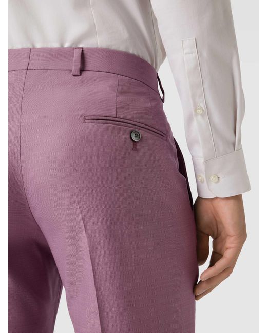 Joop! Slim Fit Anzughose aus Schurwolle Modell 'Blayr' in Purple für Herren