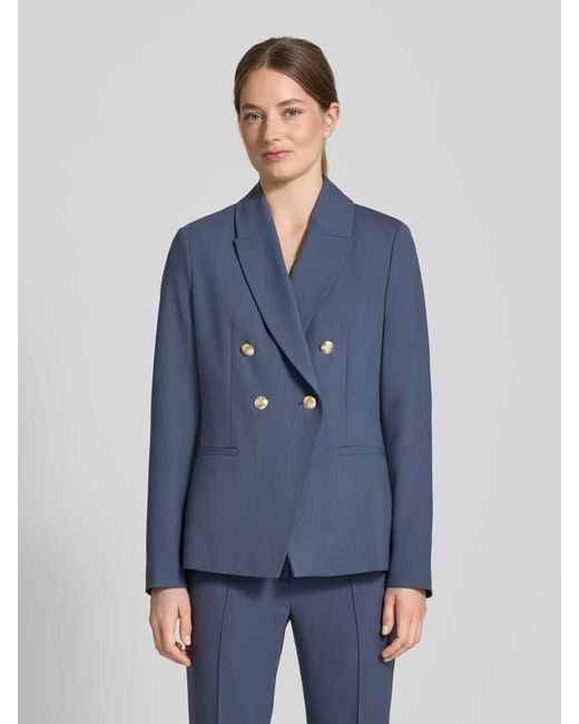 S.oliver Blue Slim Fit Blazer Mit Doppelreihigem 2-Knopf-Verschluss