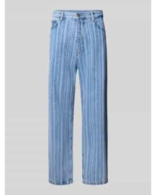 Carhartt Straight Fit Jeans Met All-Over Print, Model 'Rylan' in het Blue voor heren