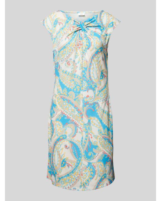 S.oliver Blue Knielanges Kleid mit Knotendetail