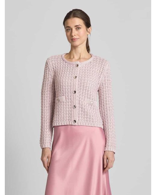 Liu Jo Pink Strickjacke Mit Knopfleiste