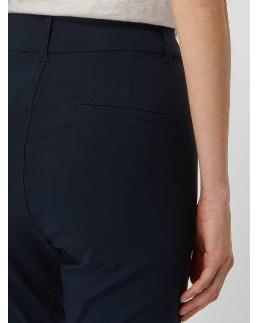 Freequent Blue Slim Fit High Waist Hose Aus Viskosemischung Modell 'Jenny'