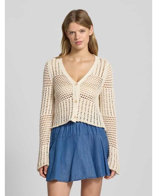 ONLY Natural Relaxed Fit Strickjacke mit Baumwoll-Anteil Modell 'NOLET'