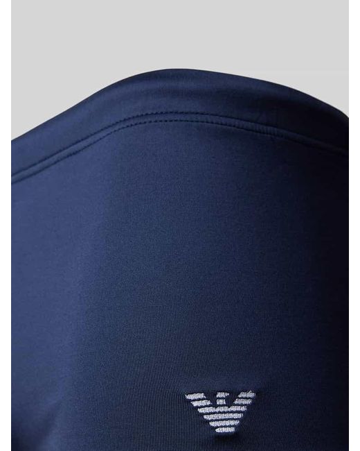 Emporio Armani Slim Fit Badehose mit Logo-Detail Modell 'ESSENTIAL' in Blue für Herren