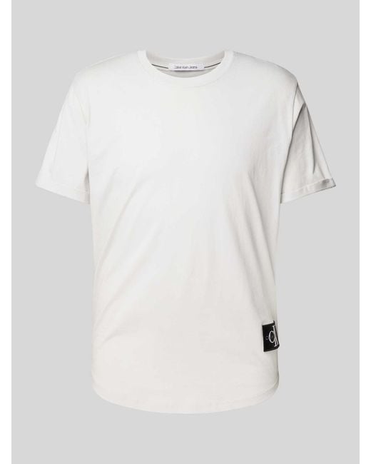 Calvin Klein T-Shirt mit Rundhalsausschnitt in White für Herren