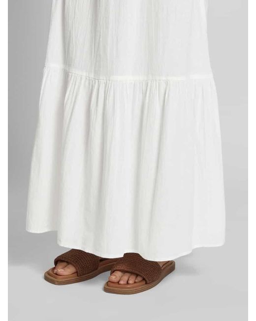 Vero Moda White Ausgestellter Maxi-Rock Mit Volants Modell 'Pretty'