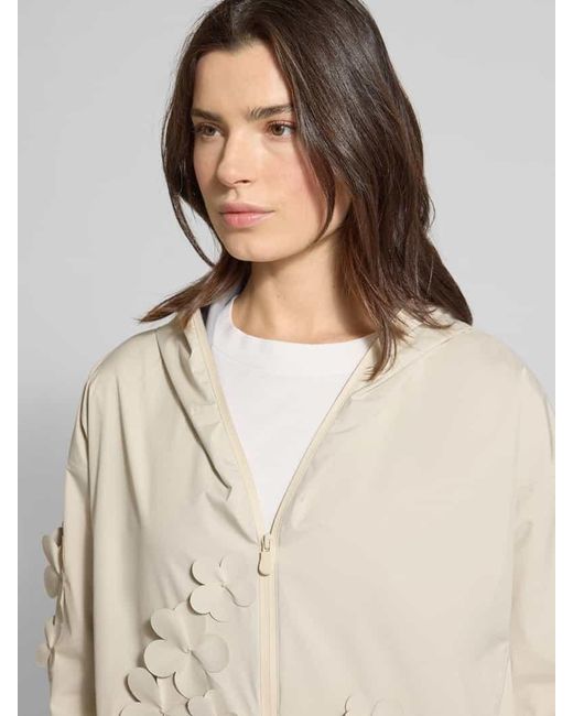 Save The Duck Natural Regular Fit Regenjacke mit floralen Applikationen Modell 'Rosa'