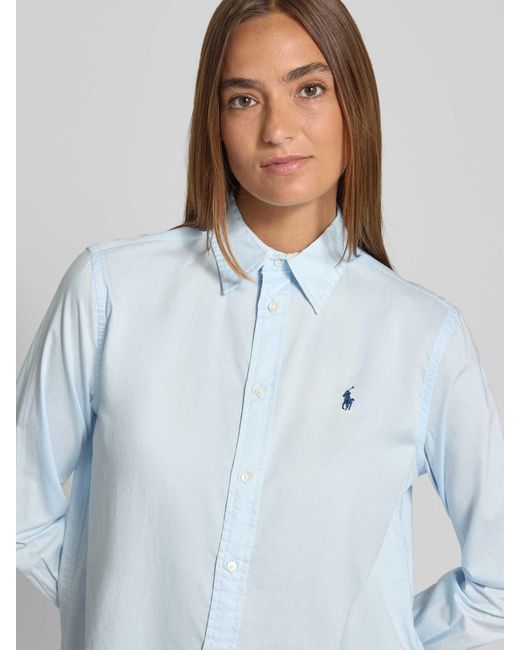 Polo Ralph Lauren Overhemdblouse Met Knoopsluiting in het Blue
