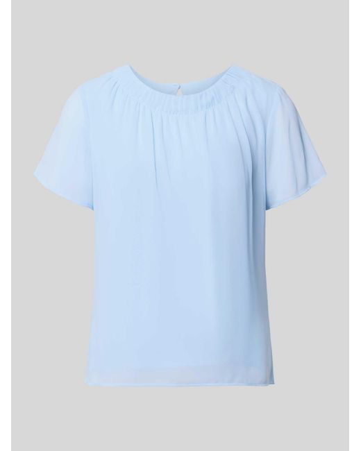 S.oliver Loose Fit Blouses T-Shirt Van Chiffon in het Blue
