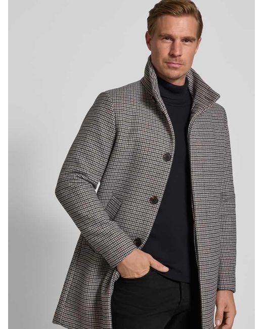 Matíníque Slim Fit Mantel mit Woll-Anteil Modell 'HARVEY' in Gray für Herren