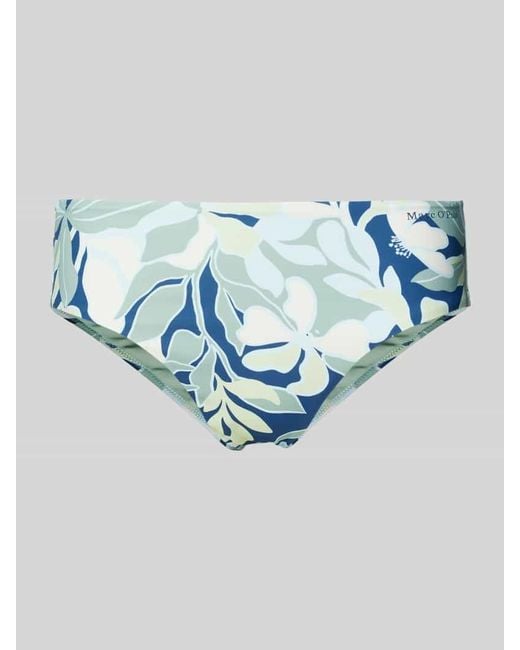 Marc O' Polo Blue Bikini-Hose mit floralem Muster