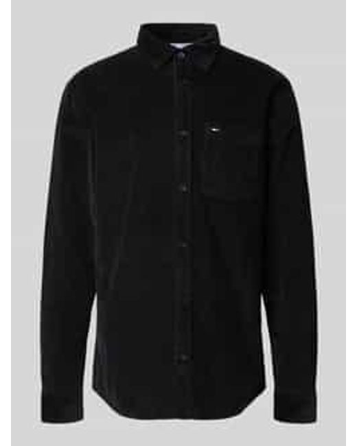 Tommy Hilfiger Regular Fit Corduroy Overhemd Van Puur Katoen in het Black voor heren