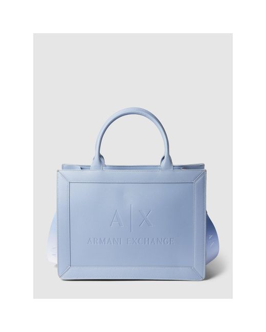 Armani Exchange Blue Tote Bag mit Label-Detail Modell 'LAYLA'