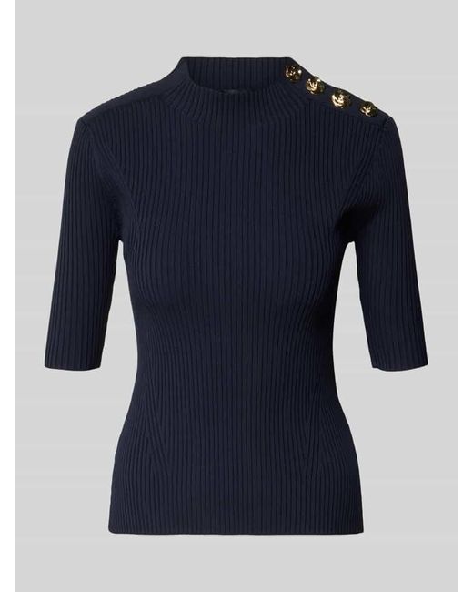 Ted Baker Blue Strickshirt Mit Zierknöpfen Und 1/2-Arm