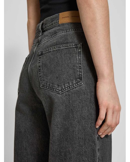 Samsøe & Samsøe Wide Leg Jeans in het Gray