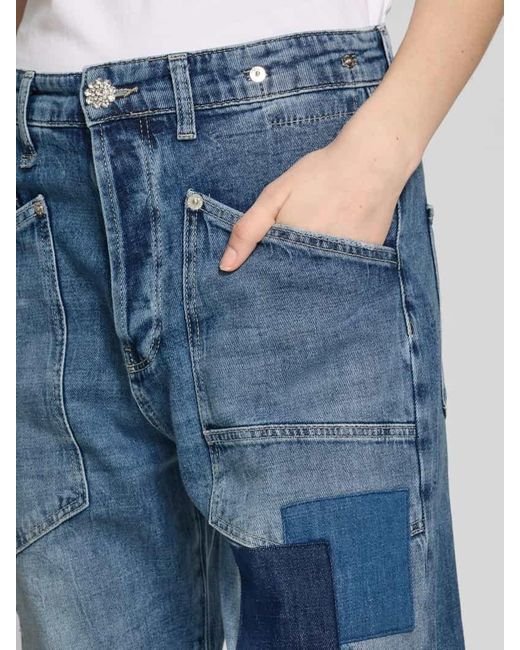 M·a·c Blue Baggy Fit Jeans mit aufgesetzten Taschen