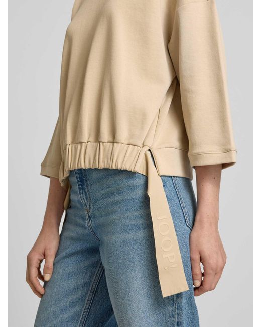 Joop! Sweatshirt Met 3/4-mouwen in het Natural