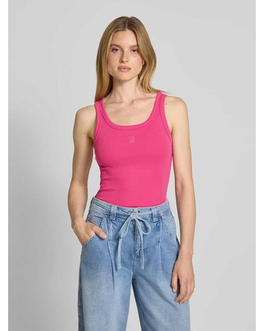 HUGO Pink Tanktop mit Label-Stitching Modell 'Datamia'