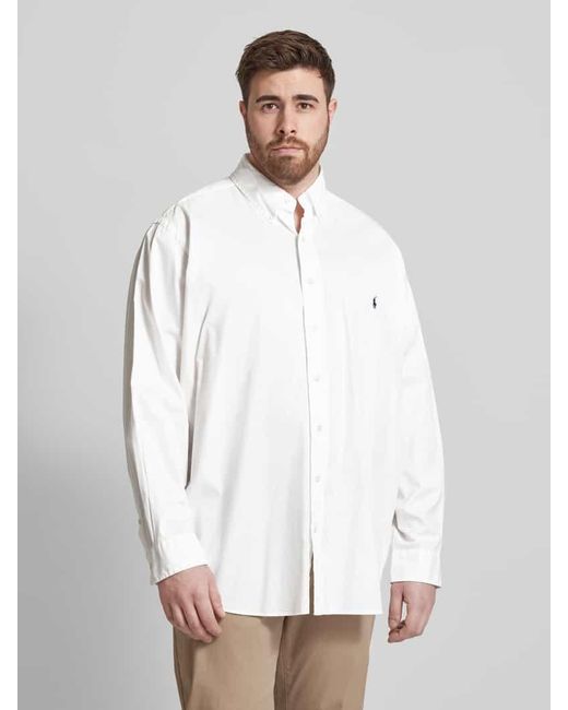 Ralph Lauren PLUS SIZE Freizeithemd mit Button-Down-Kragen in White für Herren