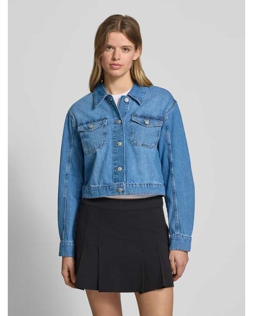 ONLY Blue Regular Fit Jeansjacke aus reiner Baumwolle Modell 'LUMI'