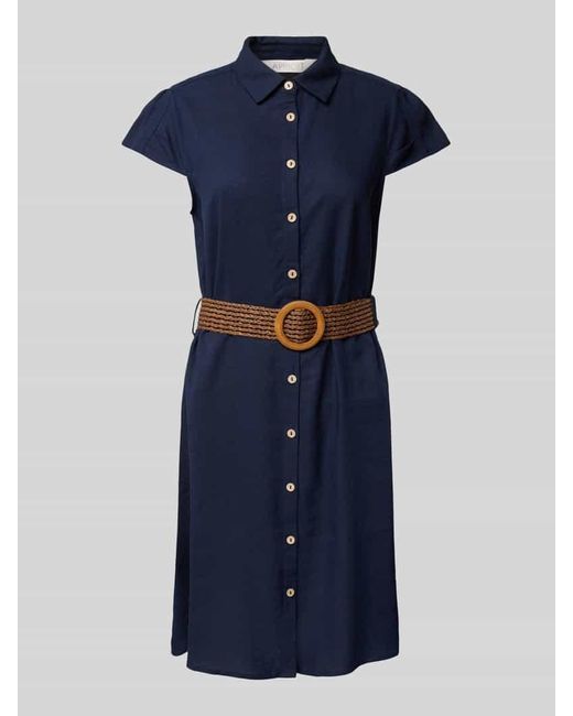 Apricot Blue Minikleid mit Taillengürtel