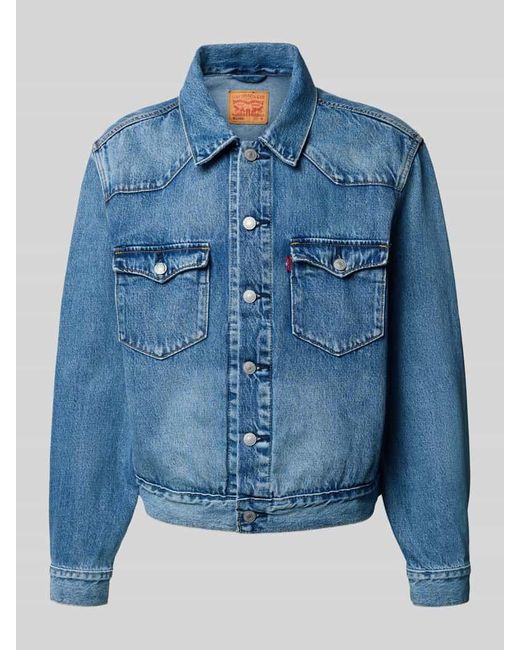 Levi's Jeansjacke mit Kentkragen Modell 'THATS A MYTH TRUCKER' in Blue für Herren