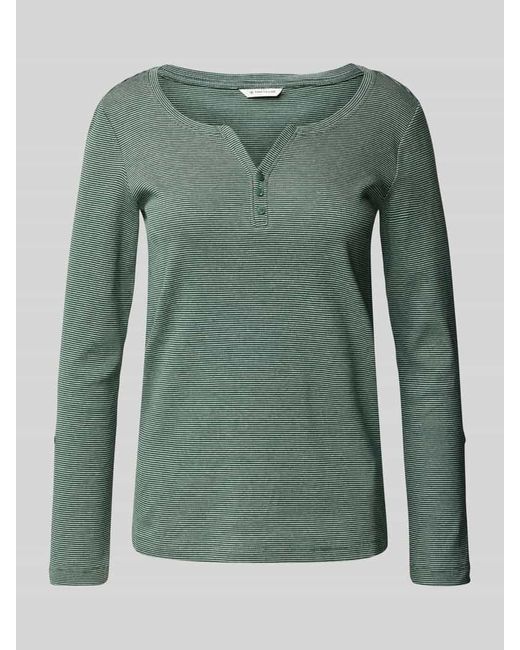 Tom Tailor Green Regular Fit Langarmshirt Mit Bio-Baumwoll-Anteil