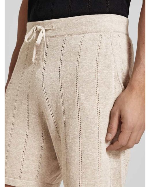 COLOURS & SONS Regular Fit Shorts mit Lochmuster in Natural für Herren
