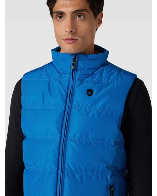 Wellensteyn Regular Fit Bodywarmer Met Labelapplicatie in het Blue voor heren