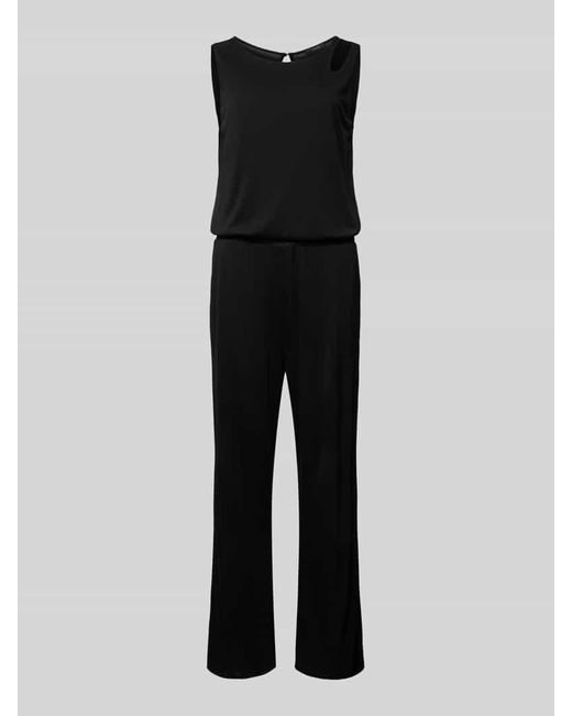 Opus Black Jumpsuit aus Viskose mit Cut Out Modell 'MELPANI'