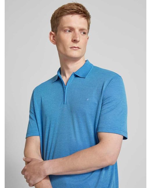 Christian Berg Men Regular Fit Poloshirt mit Logo-Stitching in Blue für Herren