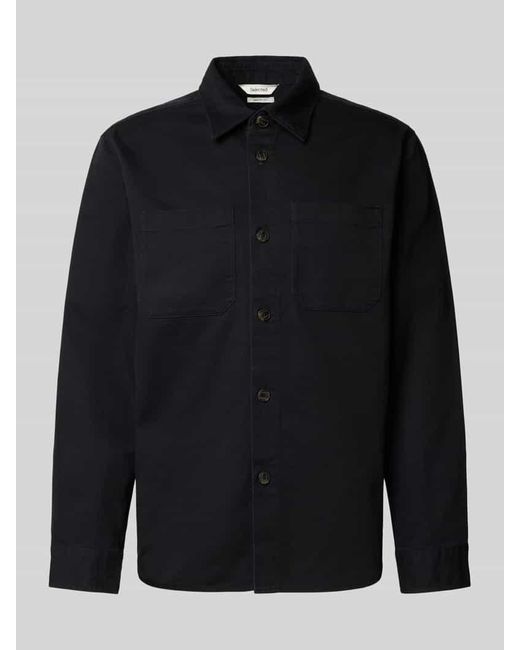 SELECTED Regular Fit Hemdjacke aus reiner Baumwolle Modell 'TRAVIS' in Black für Herren