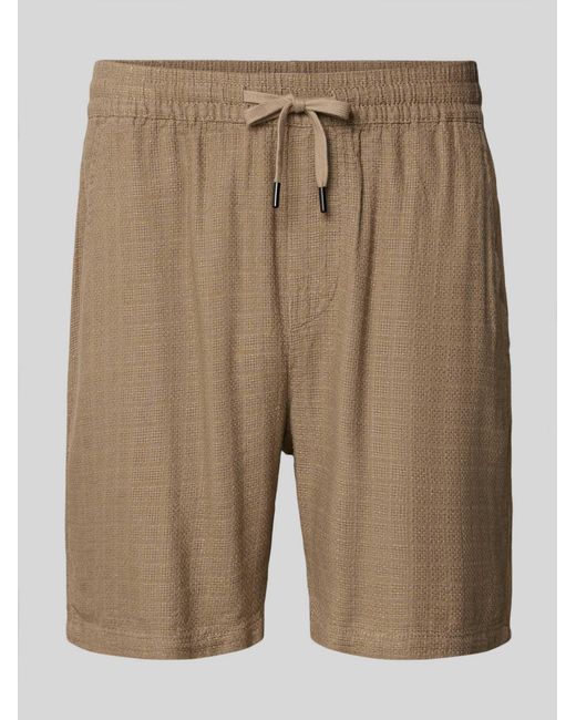 Only & Sons Regular Fit Korte Broek Van Mix Van Viscose En Linnen Model 'Tel Latham' in het Natural voor heren