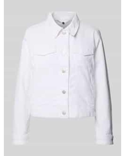 Marc Cain Regular Fit Jeansjack Met Borstzakken in het White