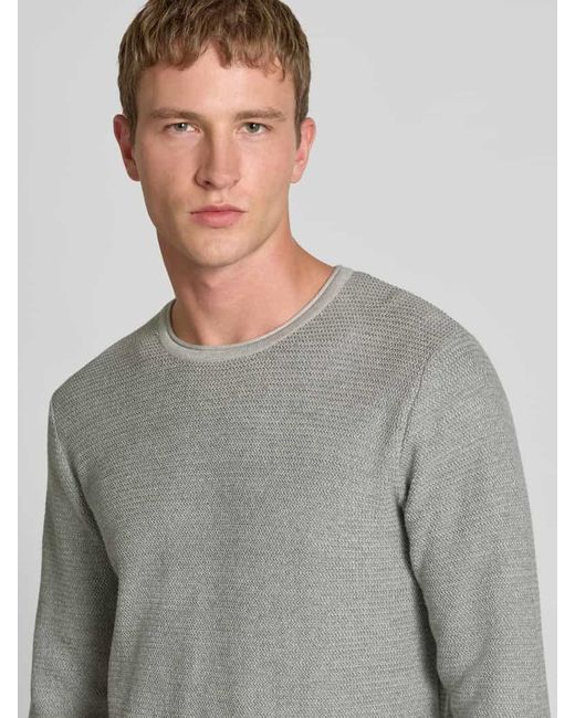 Only & Sons Regular Fit Strickpullover aus reiner Baumwolle Modell 'ERIC' in Gray für Herren