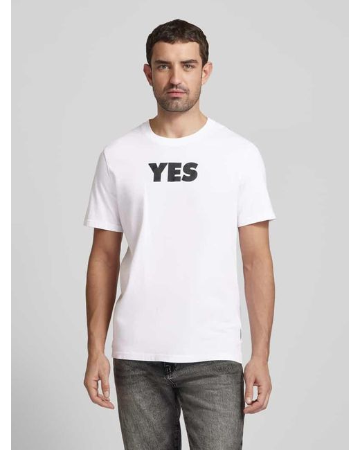 ARMEDANGELS T-Shirt mit Statement-Print in White für Herren