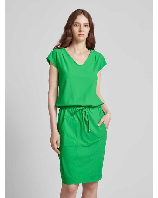 RAFFAELLO ROSSI Green Knielanges Kleid mit Schnürrung Modell 'GIRA'