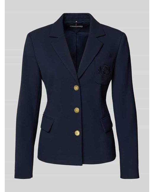 Tommy Hilfiger Blue Shaped Fit Blazer mit Viskose-Anteil Modell 'PUNTO'