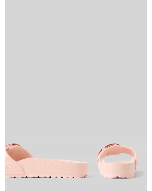 Birkenstock Pink Slides mit Logo-Prägung Modell 'Eva'