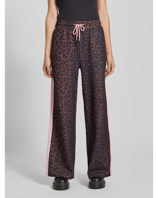 Oh April Brown Hose mit Galonstreifen und elastischem Bund Modell 'Kael'