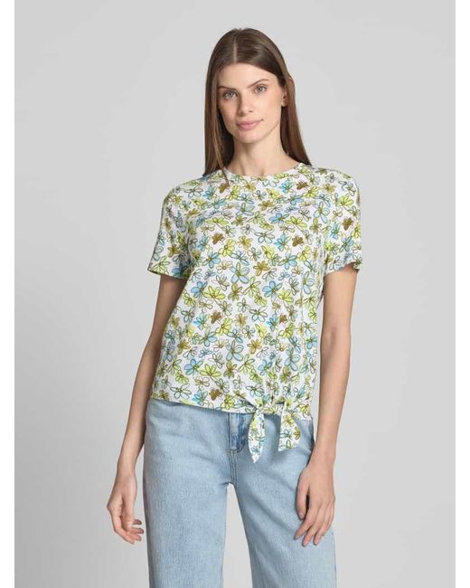 Tom Tailor Metallic Regular Fit T-Shirt Mit Knoten Detail
