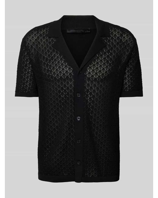 Drykorn Regular Fit Freizeithemd mit Lochmuster Modell 'Ray' in Black für Herren