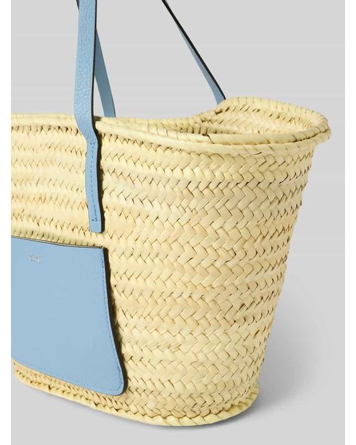 Abro⁺ Blue Shopper mit Label-Detail Modell 'GEMMA'