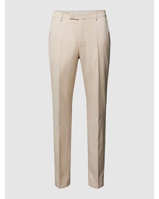 Pierre Cardin Anzughose mit Bügelfalten Modell 'Ryan' in Natural für Herren