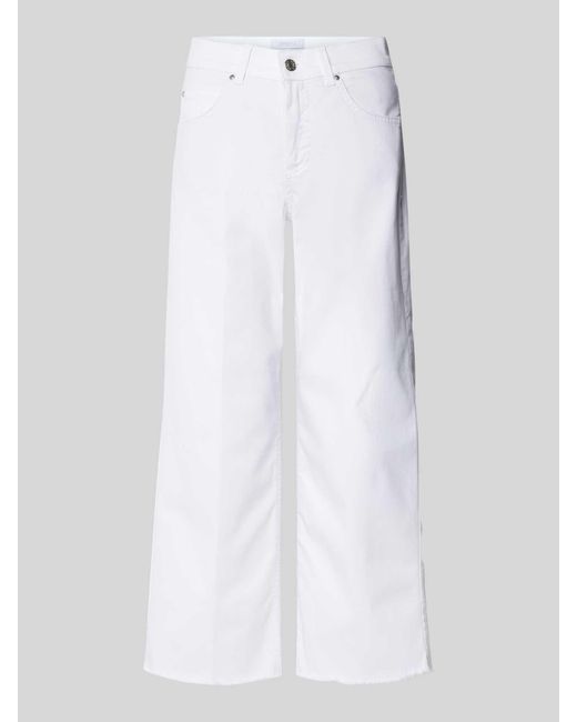 ANGELS Regular Fit Jeans Met Verkort Model in het White
