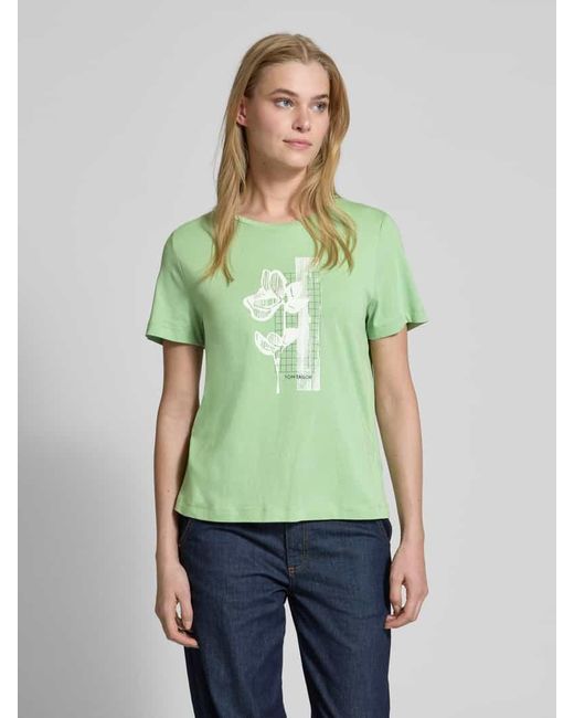 Tom Tailor Green Regular Fit T-Shirt aus reiner Baumwolle
