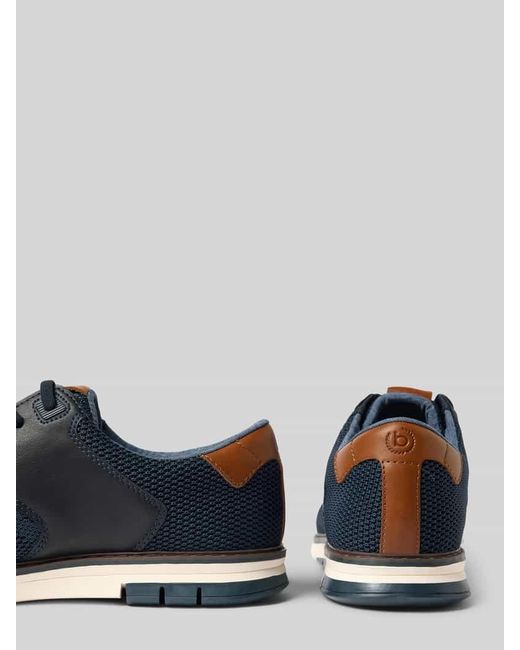 Bugatti Schnürschuhe mit Strukturmuster Modell 'Sandman' in Blue für Herren
