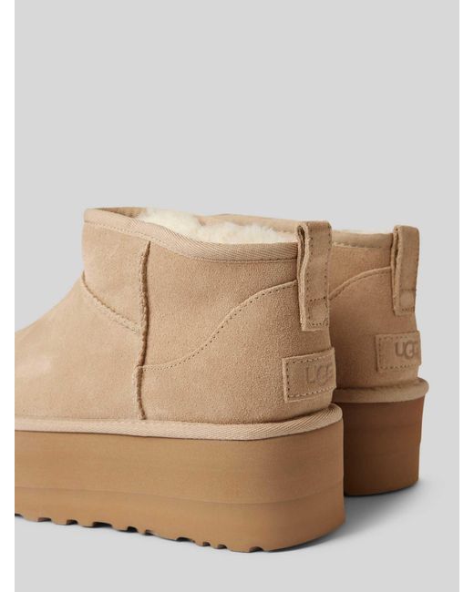 Ugg Snowboots Met Plateauzool in het Natural