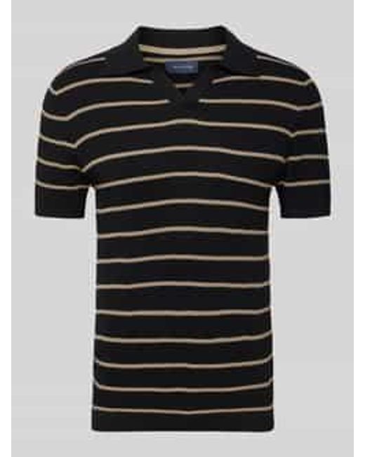 Christian Berg Men Poloshirt Met V-hals in het Black voor heren
