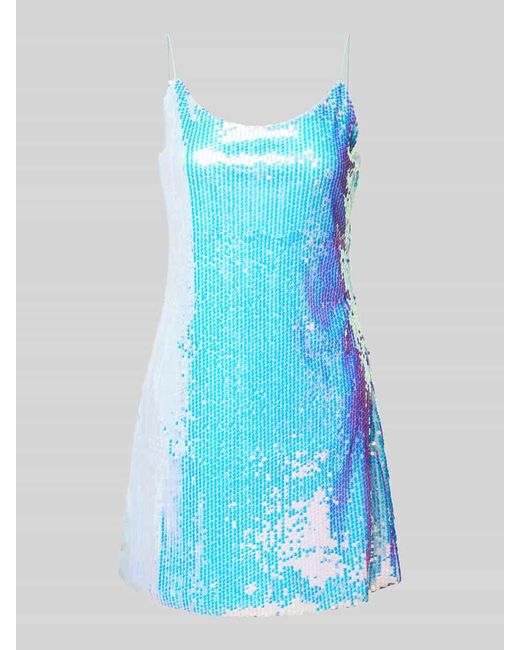 ONLY Blue Minikleid mit Allover-Paillettenbesatz Modell 'CARA SILLE'